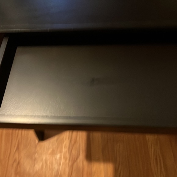 A BLACK/BROWN WOODEN BLACKBOARD/BOOKSHELF & DESK ! PURCHASED FROM MIDNIGHT VELVE - Picture 3 of 8